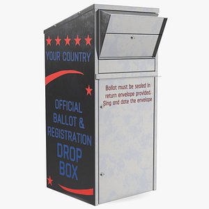 3D Primary Election Ballot Drop Box model