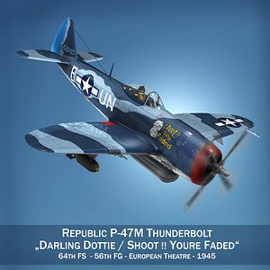 3d republic p-47m thunderbolt -