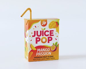 Juice Carton Box Packaging 3D