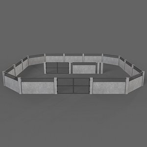 3D PBR Gate and Wall 6