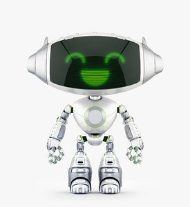 3D cute robotic friendly model