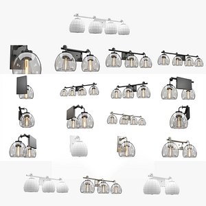 Caisson Bathroom Vanity Wall Light Pack 3D model