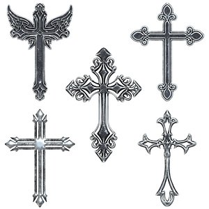 3D 5 Christian cross V 04 model