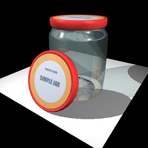 3d glass jar