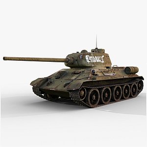 soviet tank t-34-85 gameready 3D