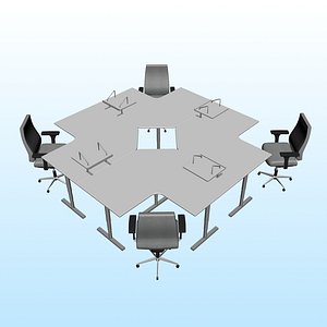 3D model OFFICE WORK STATION PP 03