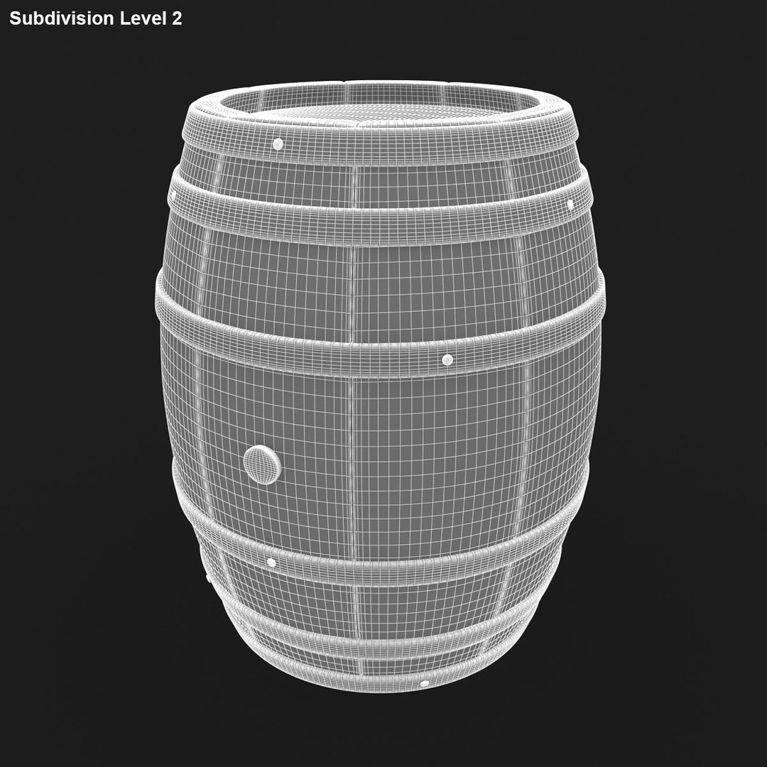 3d realistic barrel 2 model
