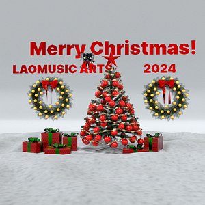3D model laos Christmas 2024