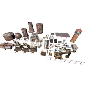 Industrial Full Pack with Textures 3D model