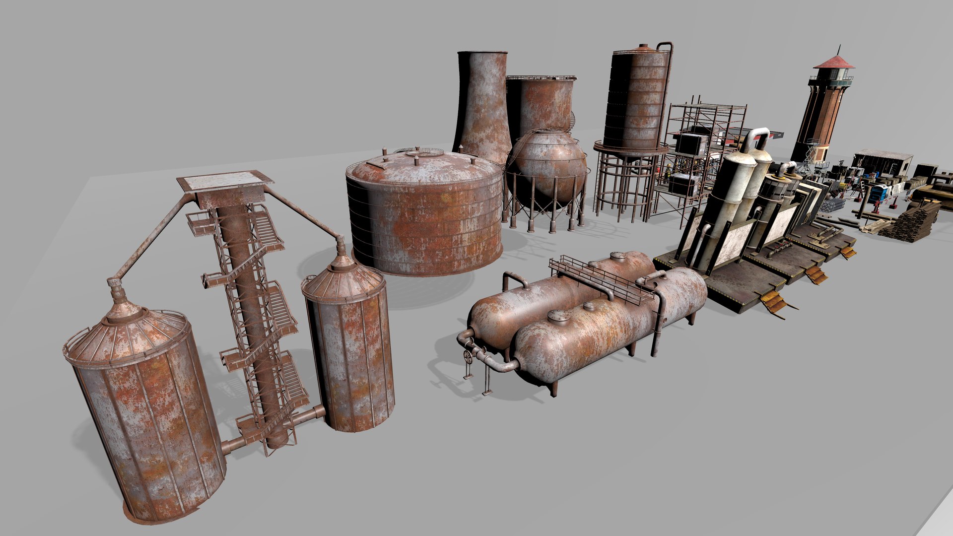 Industrial Full Pack With Textures 3D Model - TurboSquid 2347955