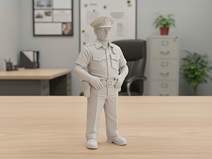 Policeman 3D Printable 3D print model 3D model