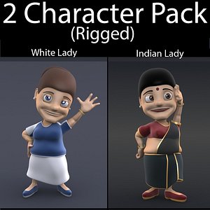 3d character pack 06 lady