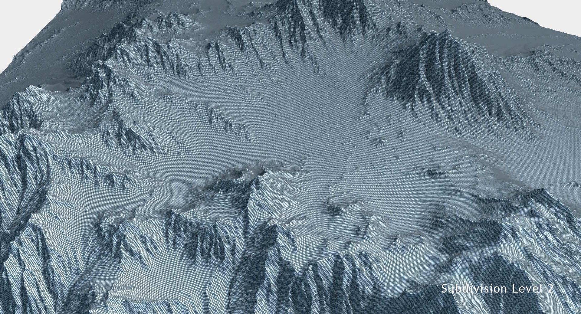 3D Model Mountain Range Valley Terrain Landscape - TurboSquid 1332543