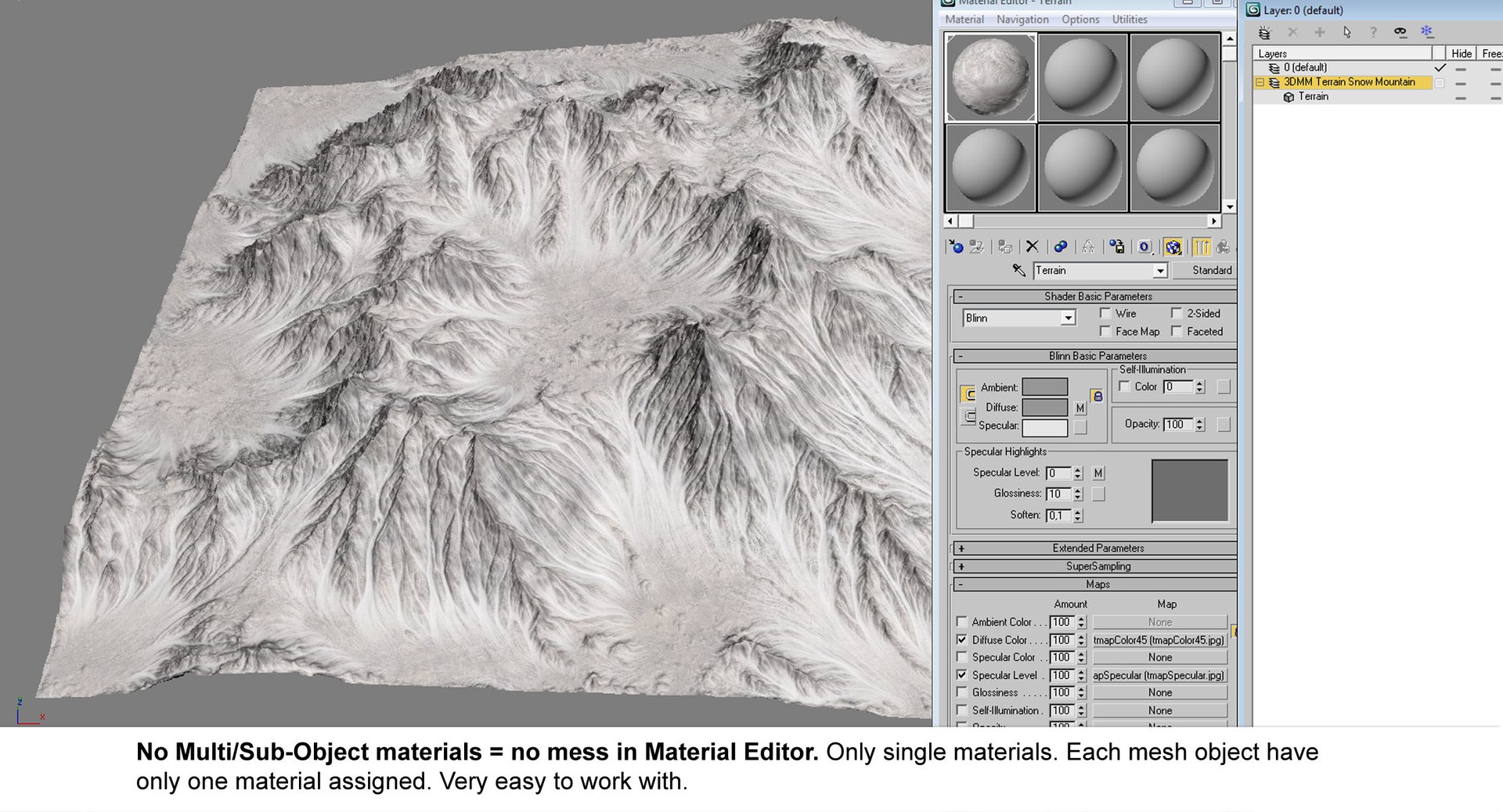 3D Model Mountain Range Valley Terrain Landscape - TurboSquid 1332543
