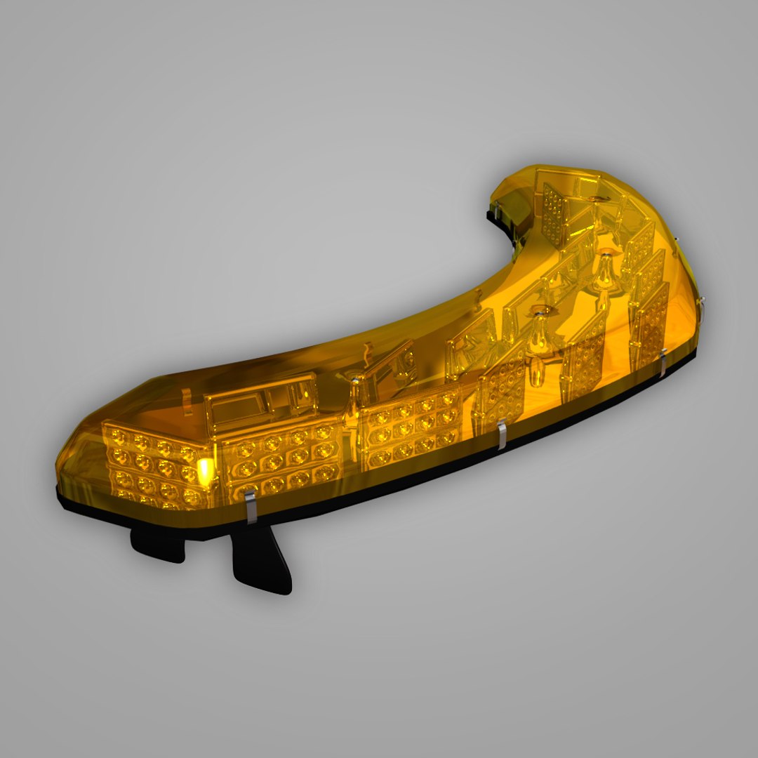 3d Model Police Light Bar Winglux