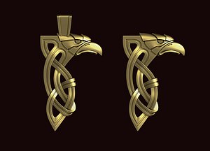 Stylized Hawk Pendant