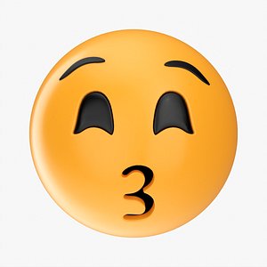 Emoji 050 Kissing with smiling eyes 3D