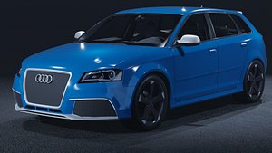 3D 2012 Audi RS3 Sportback 3D Model  The Original Hot Hatch Killer