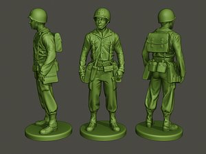 american soldier ww2 stand model