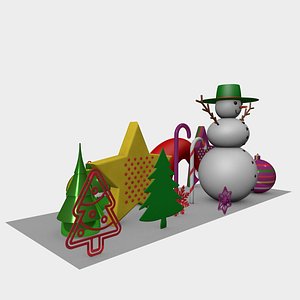 3D CHRISTMAS PACK model