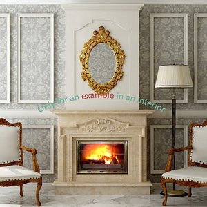 fireplace 34 3d model