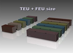 containers called feet 3d model