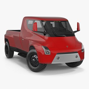 tesla electric pickup concept 3D model