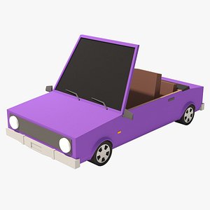 3D Cartoon Car Convertible model