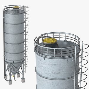 3D Contianer Silo Tank 2