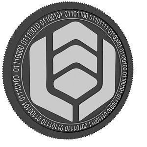 3D unitus black coin model
