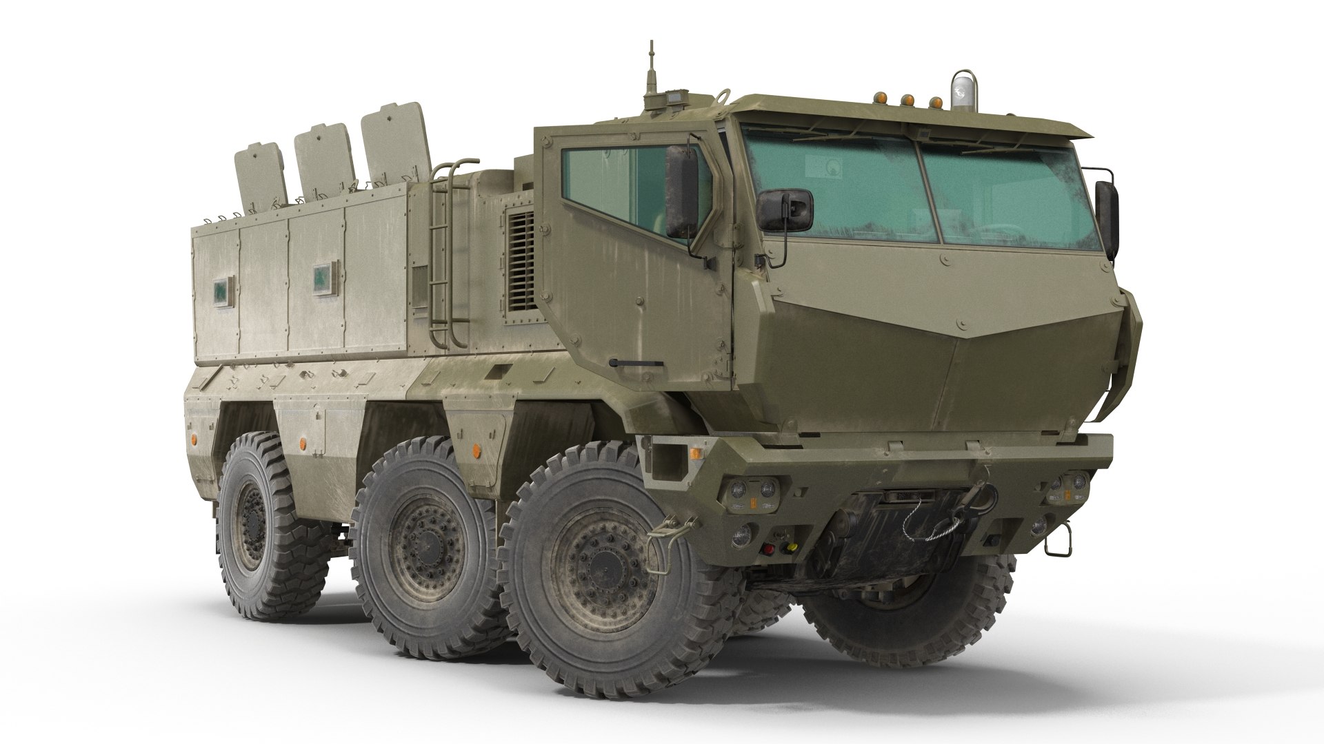MRAP KAMAZ 63968 Typhoon Rigged 3D model preview