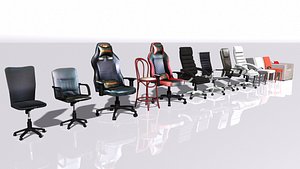 office chairs 3D