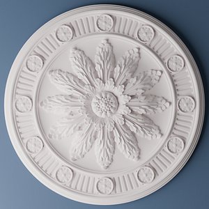 3D ceiling medallion 04