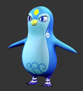 3D penguin vr bird model