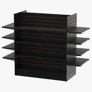 slat wall gondolas shelves model