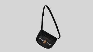 3D model shawl bag low poly HD