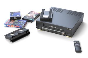 Video Cassette Player Sharp VC-M11 Low-poly