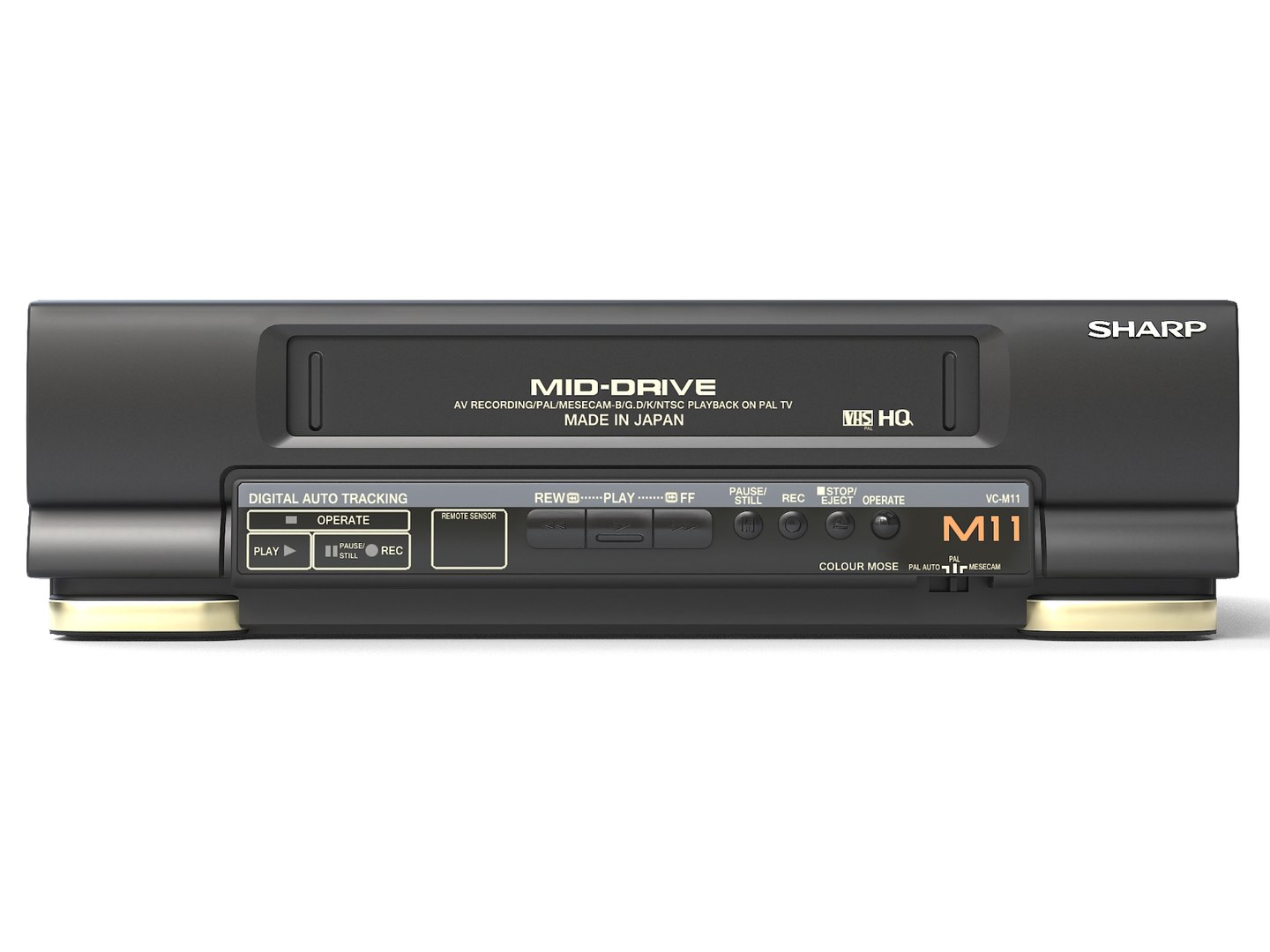 Video Cassette Player Sharp VC-M11 Low-poly Model - TurboSquid 2065169