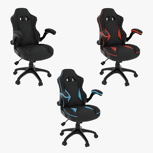 Pro Streamer Gaming Chair - Low Poly - PBR - Multiple Colors