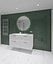 Light shower with green glossy tiles