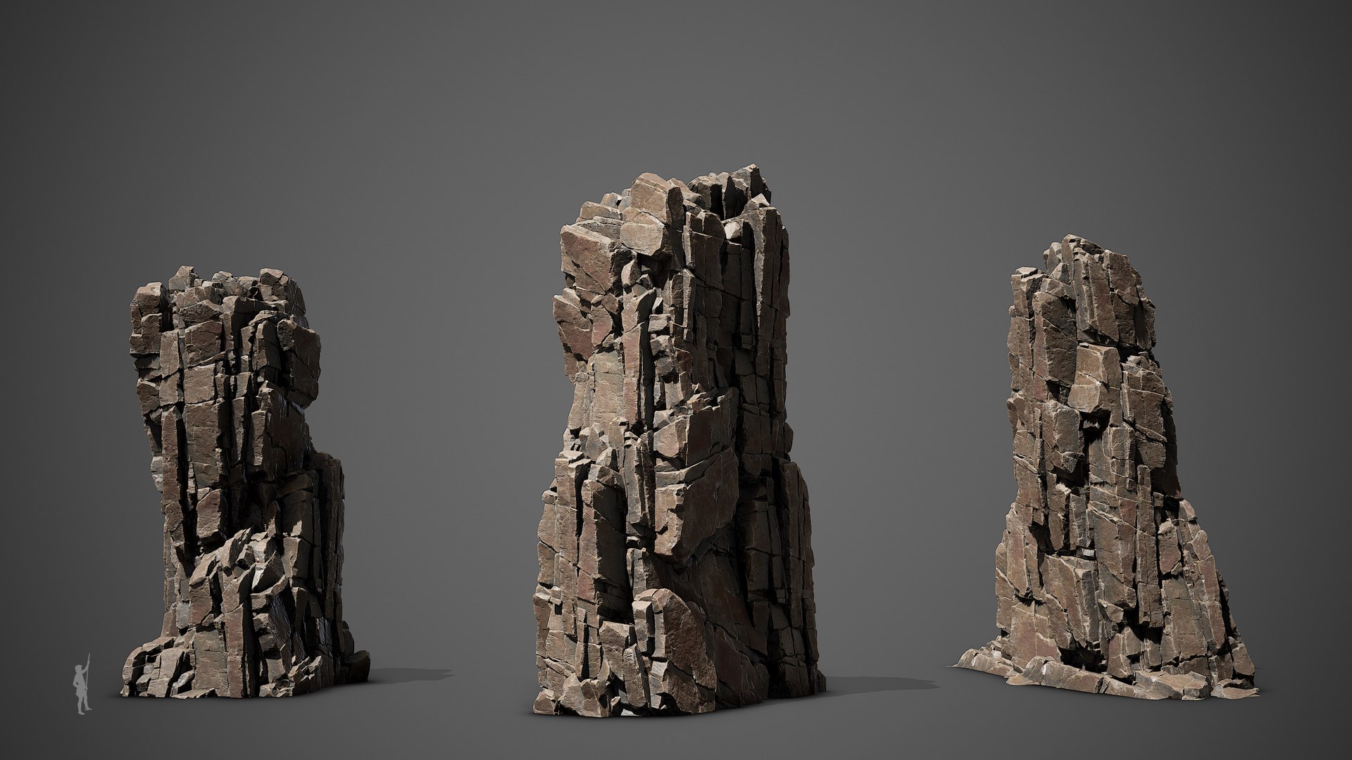 Large Modular Slate Rock Model - TurboSquid 2466427