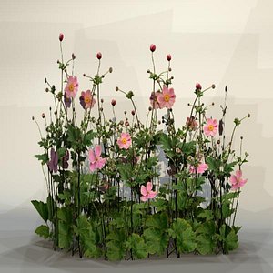 pc flower 3d model