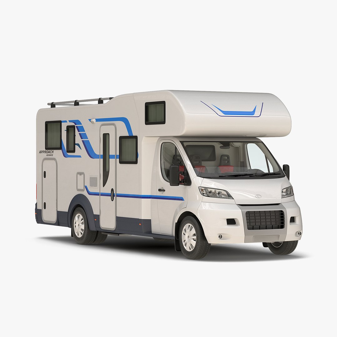 Tag Axle Motorhome Simple Interior 3D model preview
