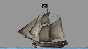 Battle sail sloop model