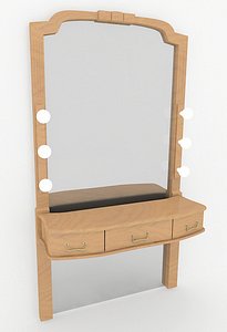 3d model mirror make-up table