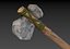 Stone Age Axe Low-poly