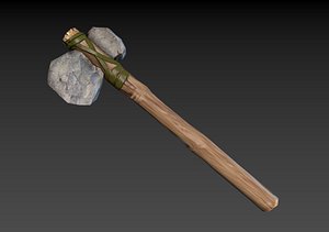 Stone Age Axe Low-poly