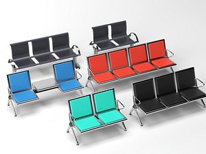 Public waiting room seat packs 3D model