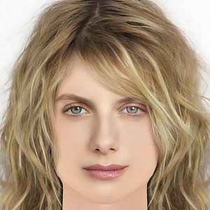 Melanie Laurent Head - No Hair - Low poly head for game