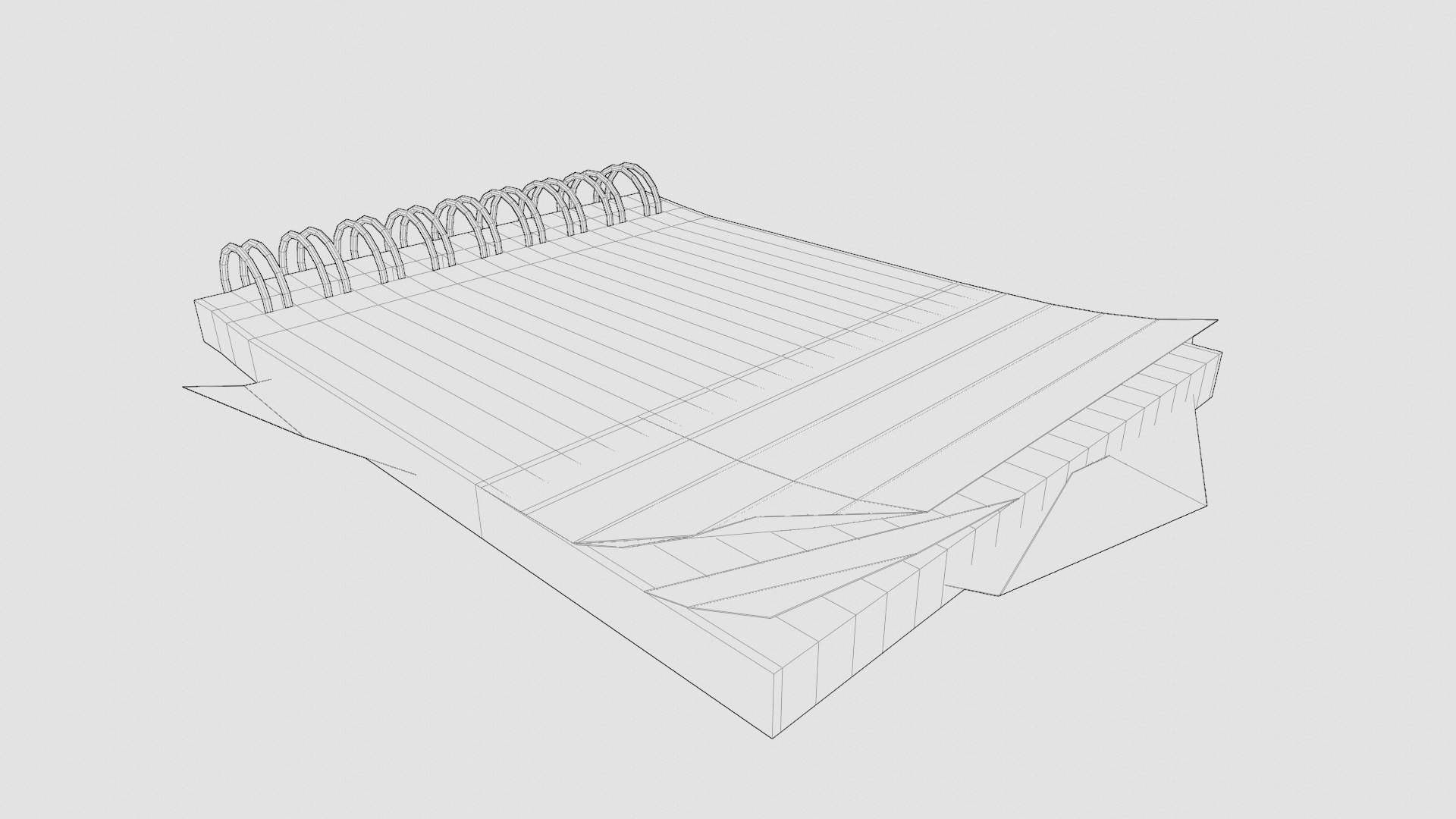 3D Model Notepad With Ring Binders - TurboSquid 2012170